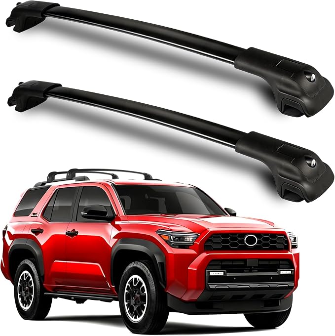 Roof Rack Cross Bars Fit for 2025-2026 Toyota 4Runner, 260lbs Heavy Duty Lockable Aluminum Roof Rails, Wide-Grip Clamps for Cargo, Kayak, Luggage - No Drilling