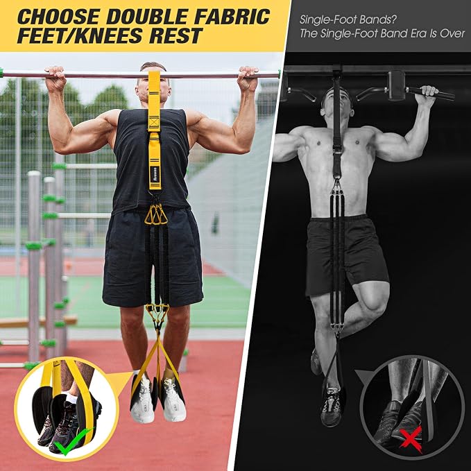 Ayombo Pull Up Assistance Bands, Resistance Bands for Pull Up Bar Workout, Adjustable Heavy Duty Pull Up Assist Equipment with 4 Assistance Bands, Home Gym Fitness Exercise Strength Training