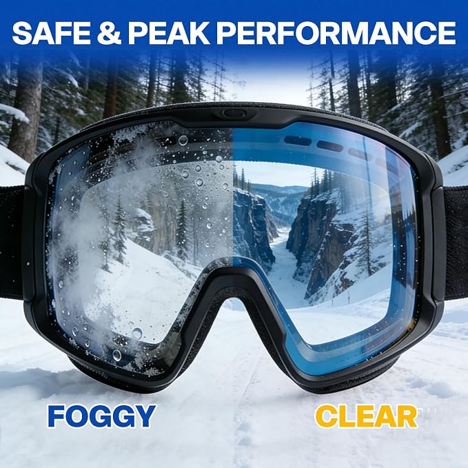 Anti Fog Spray for Glasses (2 oz), Lens-Safe Cleaner & Defogger for Helmet Visor, Safety Goggles & Everyday Eyewear, Fast-Acting & Long-Lasting for Hockey Shield, Sports Glasses, VR & Mirror