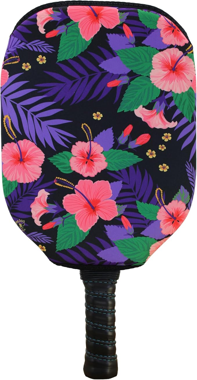 BeeJos Hawaiian Collection: Premium Slip-On Pickleball Paddle Cover-Fits Standard Size Paddles-Zipperless (Paddle not Included)