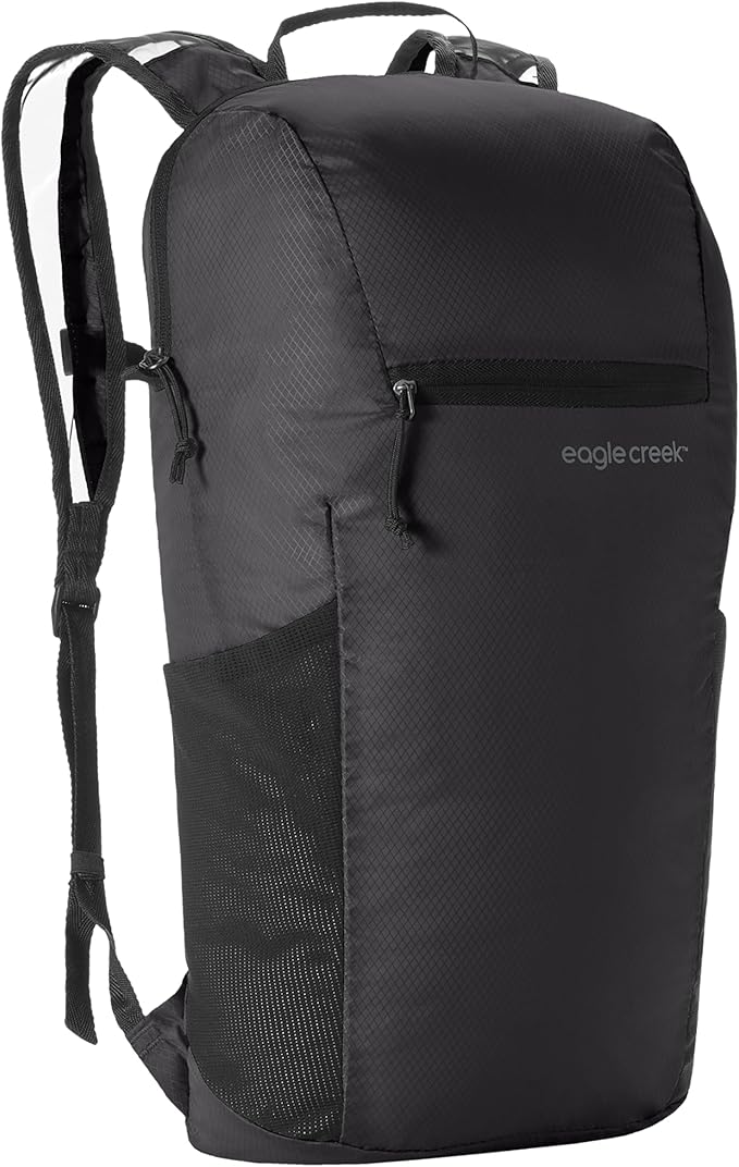 eagle creek Packable Backpack - Compact Multipurpose Water Resistant Breathable Mesh Shoulder Straps - Perfect for Beach Days, Sports, Hiking & Travel -, One Sixe Black