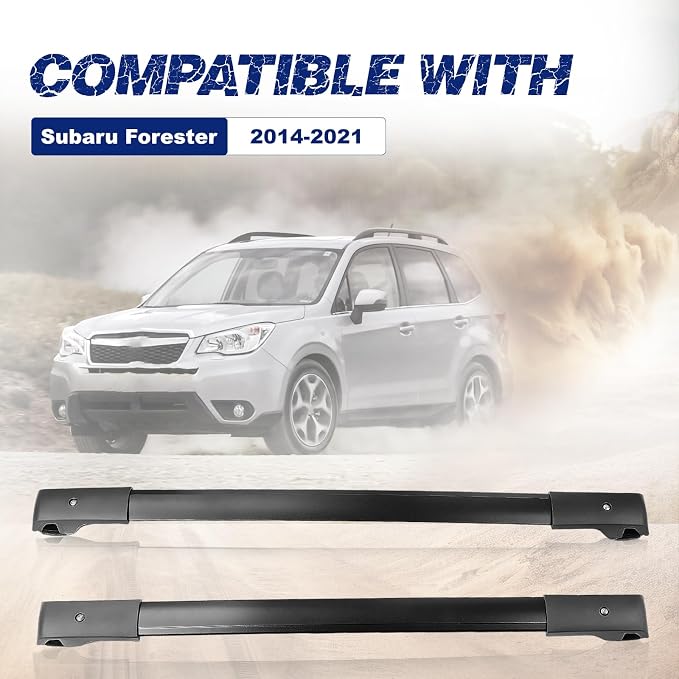 Roof Rack Cross Bars Luggage Carrier Compatible with Subaru Forester 2014-2021, Maximum Load 200 lbs/90 kg, Suitable for roof Bags, roof Boxes, Bike Carriers, and Much More.