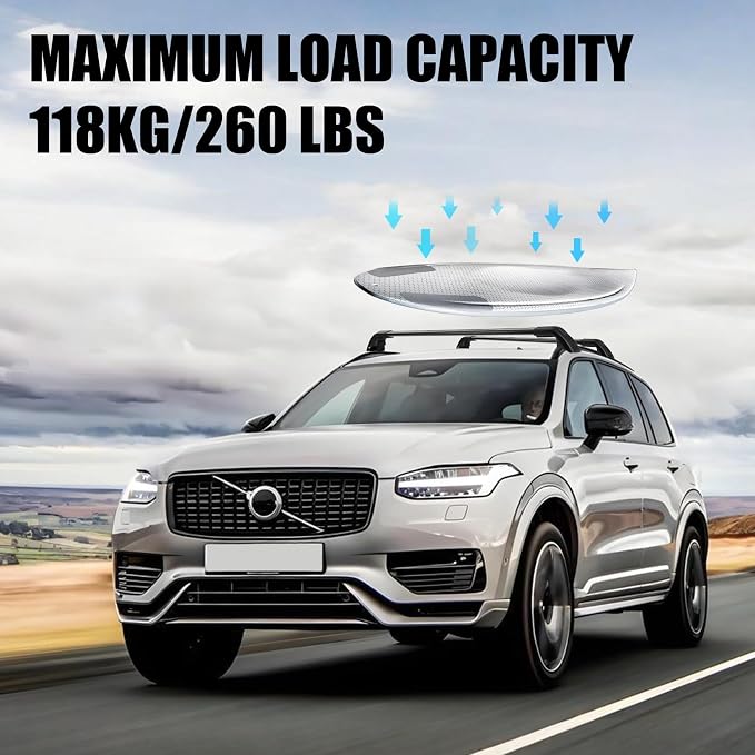 Psler Heavy Duty Roof Racks Cross Bars Compitable with Volvo XC90 2018 2019 2020 2021 2022 2023 2024 2025 with Metal Anti-Theft Lock, Aluminum Roof Rails Crossbars Anti-Theft Non-Corrosion