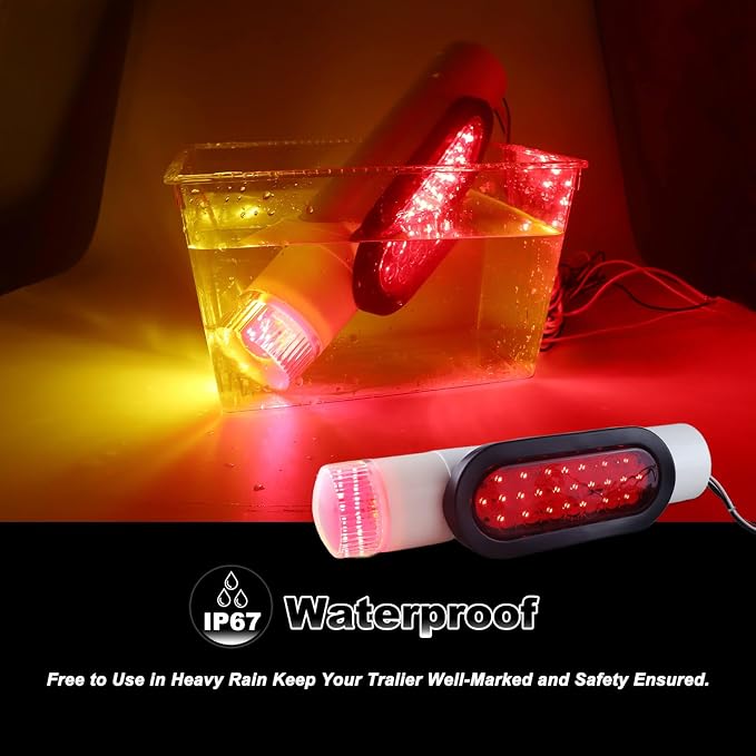Boat Trailer Guide on Post Pipe Light Set DOT Approved Submersible Boat Trailer Guide Pole Lights for 2-3/8" PVC Pipe LED Lights for Boat Trailers Waterproof 2Pcs White