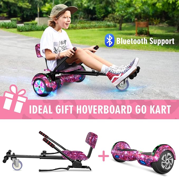 CBD Scooter with Corlorful LED Lights,6.5" Wheels, Dual 300W Motor Scooter for Kids Girls Boys Adults, All Ages