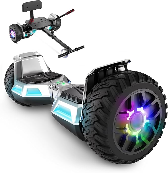LIEAGLE Hoverboard, 6.5" Self Balancing Scooter Hover Board with Bluetooth Wheels LED Lights for Kids Adults