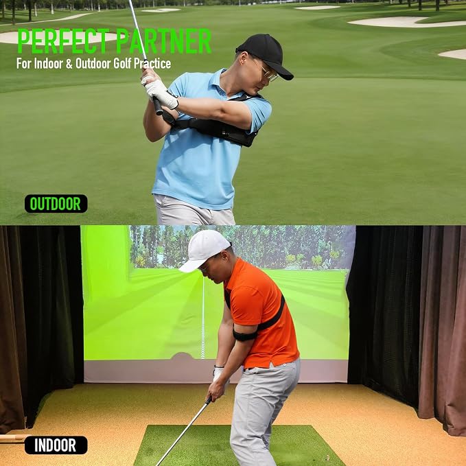 GAIARENA Golf Trail Arm Swing Aid Slider Golf Training Aid, Trainer Equipment to Eliminate Slices & Chicken Wing Swing, Gifts for Men Women Beginner Golfers