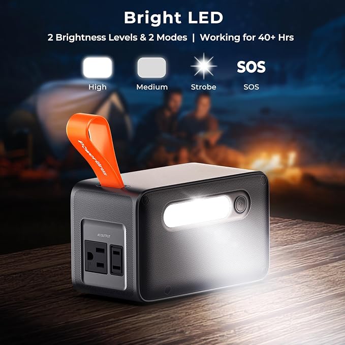 Portable Power Station, PowerUrus 28,000mAh Solar Power Bank, LiFePO4 Battery Backup with 100W/110V AC Outlet, DC & PD Fast Charging, Samll Generator for Dash Cam, Home, Camping, Office, TSA Approved