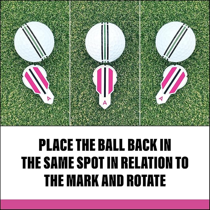 Putting Alignment Aid Tool - Golf Ball Marker - Rotate to Aim - Golf Gift Accessory for Men & Women Golfers - USGA Compliant