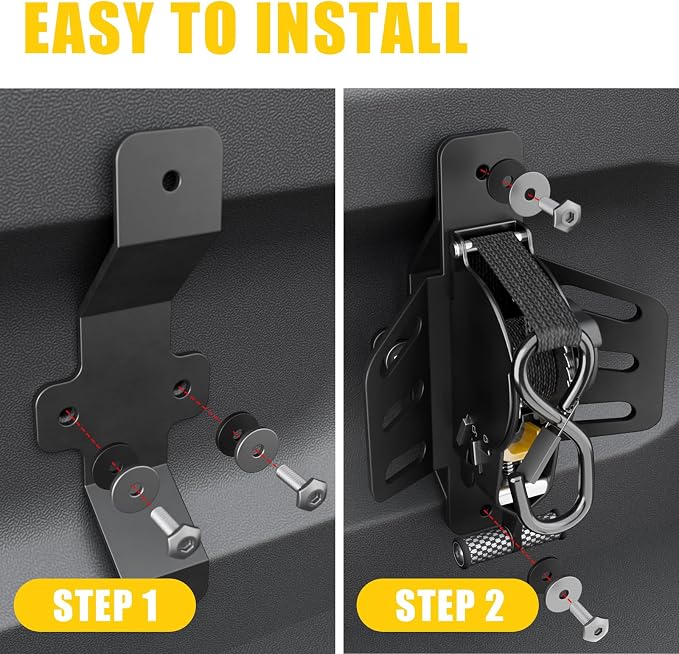 Retractable Ratchet Straps Compatible with 2009-2014 Ford F150 Retracting Straps 2PCS Auto Retract Securing Strap Tie Down System for 2013 F-150 Accessories