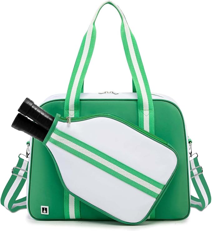 ROYALFAIR Pickleball Tote Bag for Women Men Large Capacity with Paddle Cover Pocket and Adjustable Shoulder strap