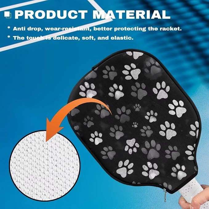 Blue Camo Corgi Pattern Print Pickleball Paddle Covers Only Paddles Holder Sleeve Fits Most Rackets