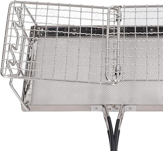 Camping Stove Toaster, Stainless Steel Portable Foldable Stable Structure Gas Toaster for Outdoor Stovetop Camping