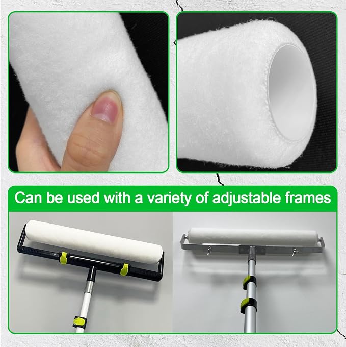 4pcs 18 Inch Paint Roller Set, Large Paint Roller Covers with End Caps for Ceiling,Wall,Floor,Decks Painting