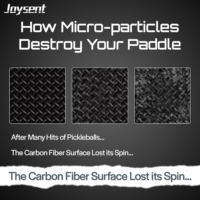 Pickleball Paddle Eraser, Carbon Fiber Pickle Ball Racket Cleaner, Fast & Easy Rubber Pickleball Accessories to Remove Ball Residue, Dirt and Scratches, 1 Pcs