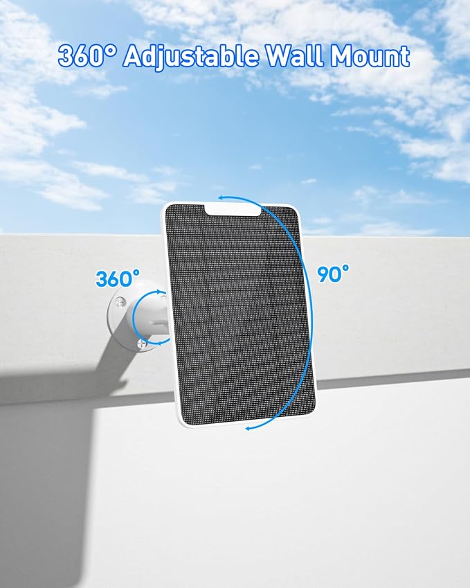 Premium Solar Panel for Google Nest Camera, 5W Camera Solar Panel Power for Google Nest Cam Outdoor & Indoor (Battery Version), Special Made for Google Nest Cam, IP65 Waterproof, w/ 13ft Cable, 3 Pack