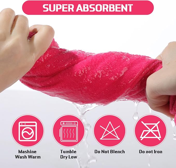 Mixweer 2 Pcs Oversized Bath Towels, 40 x 80 Inch Giant Microfiber Jumbo Bath Sheets Ultra Soft Bathroom Microfiber Quick Dry Absorbent Shower Towels for Spa Camping Beach (Hot Pink)