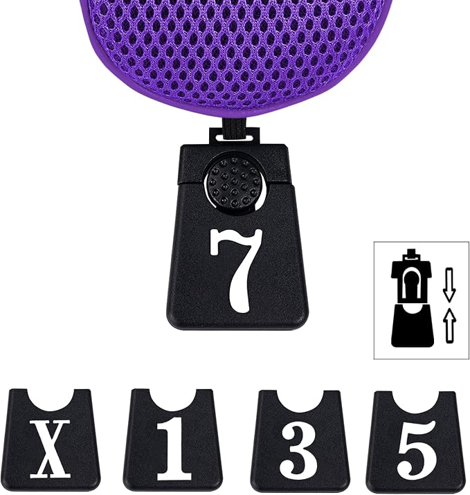 Andux 4pcs/Set Mesh Golf 460cc Driver Fairway Wood Club Head Covers Long Neck with No. Tags