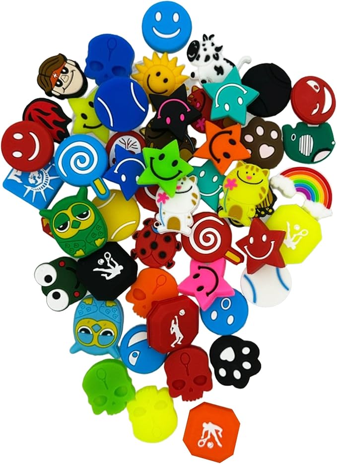 Tennis Racket Vibration Dampeners(11/30 Packs) Cartoon Shape Tennis Racquet Shock Absorbers