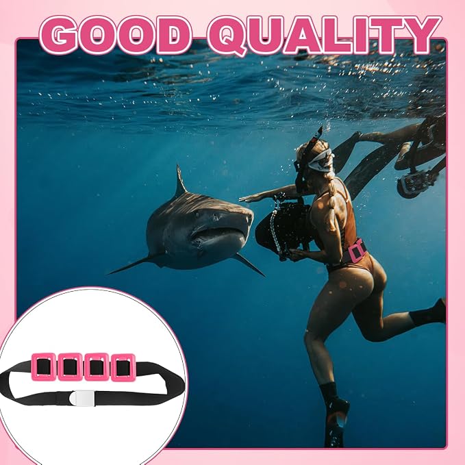 4 Pcs Scuba Weight Belt,Dive Weight Belt,Nylon Coated Dive Weights Block,2.2LB Scuba Weights,Freediving Weighted Dive Belts with Metal Block Buckle for Free Diving Spearfishing