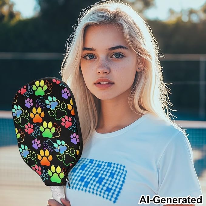 Blue Camo Corgi Pattern Print Pickleball Paddle Covers Only Paddles Holder Sleeve Fits Most Rackets