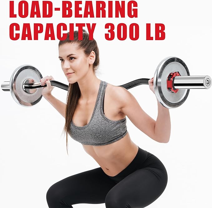 Olympic Barbell Weight Bar for Weightlifting, Bench Press Bar 7ft/6ft/5ft for Strength Training, Rated 500lbs/400lbs/330lbs Weight Capacity