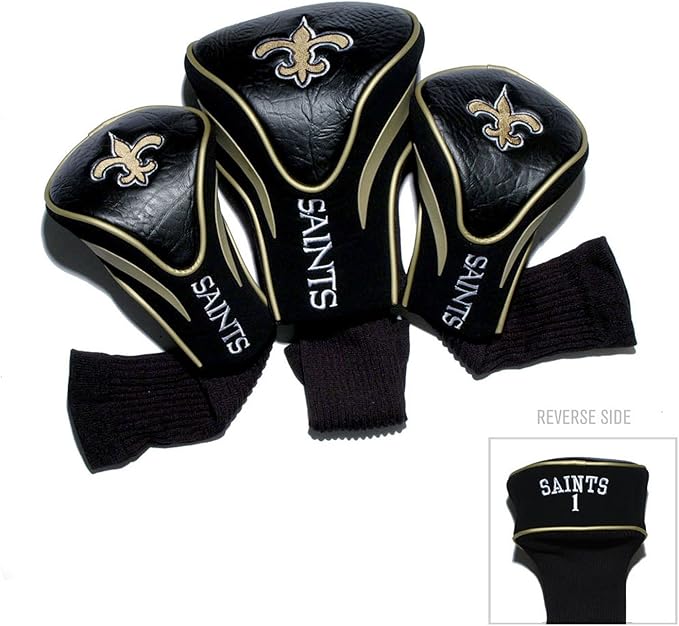 Team Golf NFL Cincinnati Bengals Contour Golf Club Headcovers (3 Count) Numbered 1, 3, & X, Fits Oversized Drivers, Utility, Rescue & Fairway Clubs, Velour Lined for Extra Club Protection