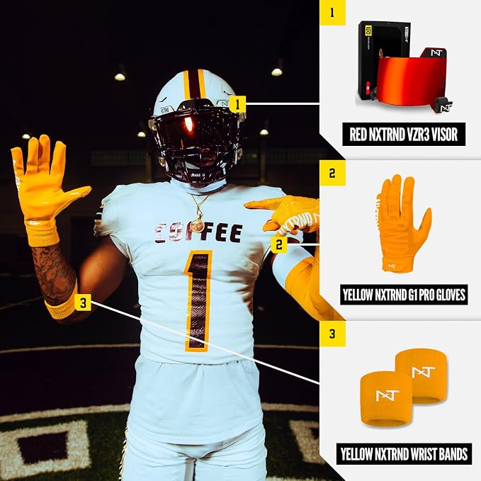 Nxtrnd G1 Pro Men's Football Gloves, Adult Sticky Receiver Gloves