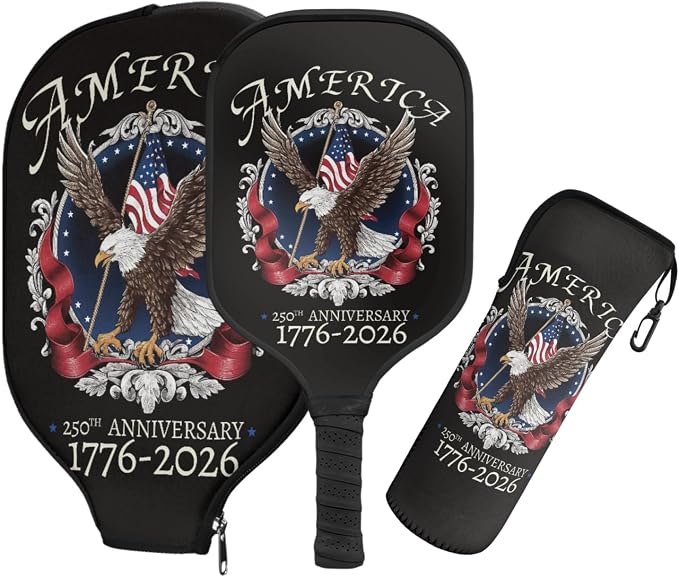 Pickleball Paddles Set 3PCS Pickleball Paddle Case Pickleball Racket Pickleball Bag Ideal for Beginners Gifts