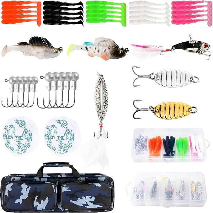 Carbon Fiber Telescopic Fishing Rod Reel Combo with Compact Carrier Bag | Portable Collapsible Spinning Pole Reel Kit Fishing Gear Set Travel Fishing Rod Kit Fishermen Gift for Freshwater Saltwater