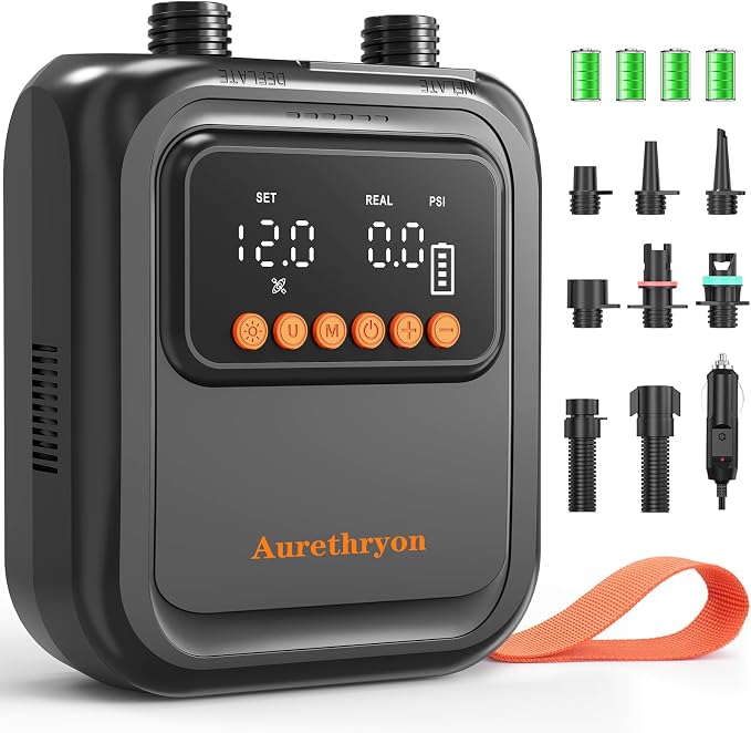 Rechargeable Electric Paddle Board Pump - 20PSI Portable 13500mAh Battery USB-C SUP Air Pump with 50% Faster Inflation for Inflatables, Kayaks, Tents, Boats, Pool