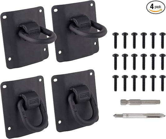 Heavy Duty Truck Bed Tie Down Anchors for Ford F150 F250 F350 Raptor 2015-2025, 4-Pack Cargo Tie Downs with M6 Tap, Replaces FL3Z-9928408-AB & FL3Z-99000A64-B