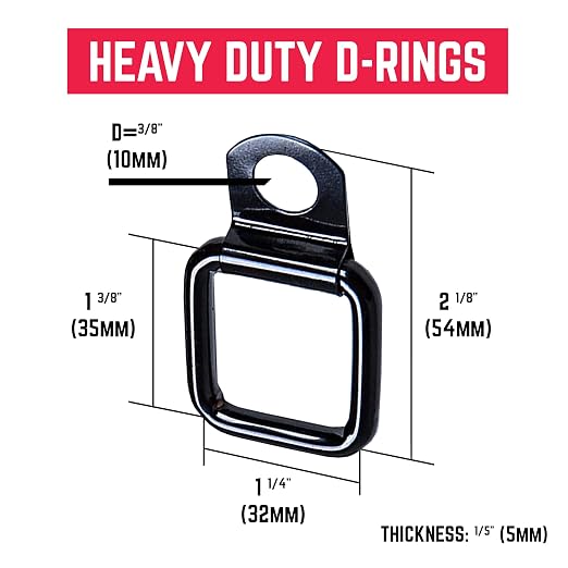 GPCA – Quick Release Hardtop Bolts, M8 25mm Thumbscrew for Ford Bronco & Jeep Accessories, Hardtop Removal, Cargo Tie Down & Cargo Hooks, D-Ring, 8 Pack (Black)