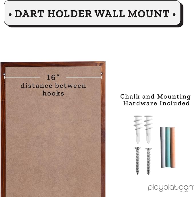 Play Platoon Dart Scoreboard & Darts Holder Wall Mount - Wood Score Board, Professional Darts Accessories, Dart Holder