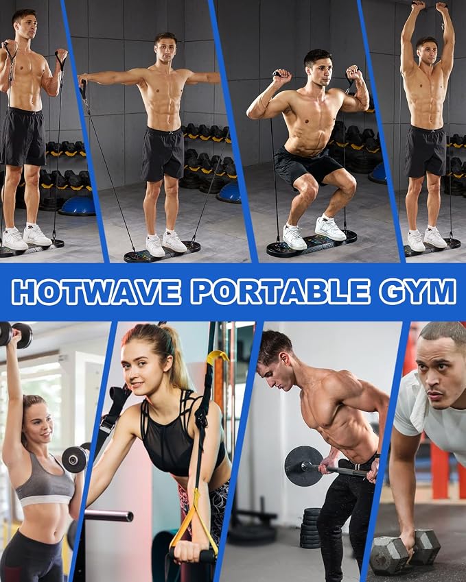 HOTWAVE Push Up Board Fitness, Portable Foldable 20 in 1 Push Up Bar at Home Gym, Pushup Handles for Floor. Professional Strength Training Equipment For Man and Women