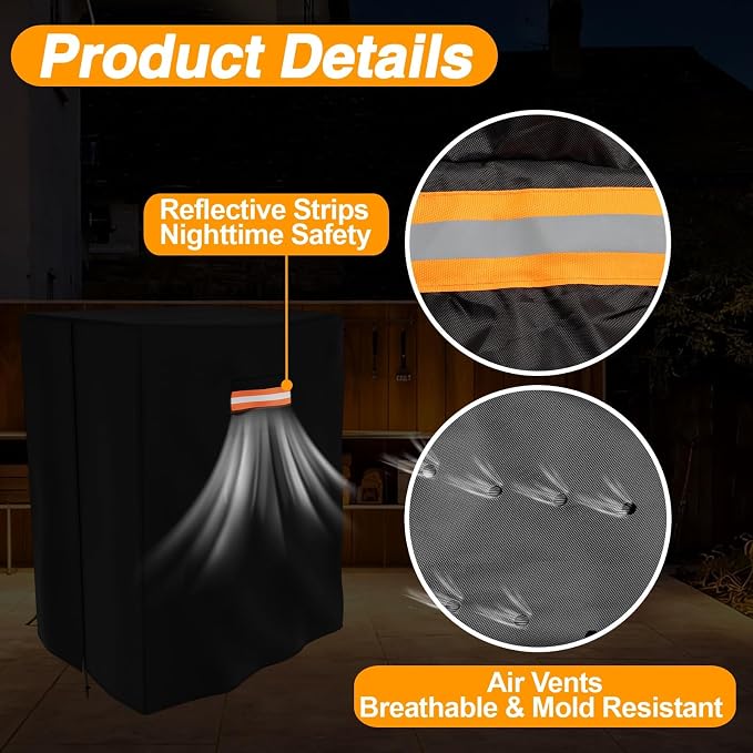 EVRBUL Treadmill Cover Heavy Duty Waterproof Dustproof Running Machine Cover Home Gym Exercise Workout Equipment Protective with Air Vents Reflective Strip Drawstring