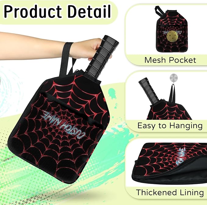 Personalized Pickleball Paddle Cover, Robust & Waterproof Custom Pickleball Paddle Case for Ultimate Protection