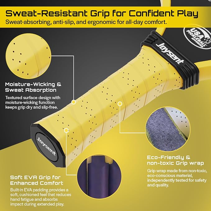 Pickleball Paddles Set, USAPA Approved Carbon Fiber Pickleball Set of 2 with Beginner Pickleball Rackets, Indoor Outdoor Pickle Balls for Adults Men Women, JT-1