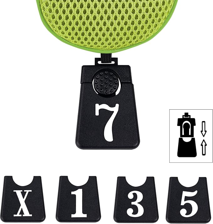 Andux 4pcs/Set Mesh Golf 460cc Driver Fairway Wood Club Head Covers Long Neck with No. Tags