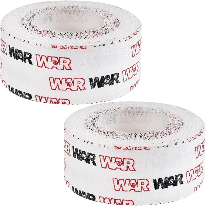 WAR Tape EZ Rip Premium Athletic Medical Sports Tape | No Sticky Residue | 30 ft Rolls | Best for Athletes & Trainers | Ideal for Fingers, Ankles, Wrists, and Equipment | 1 Inch (Pack of 2)
