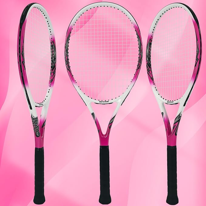 Senston 27 inch Tennis Racket for Adults 1 Pack Tennis Racket Set Tennis Overgrip, Vibration Damper