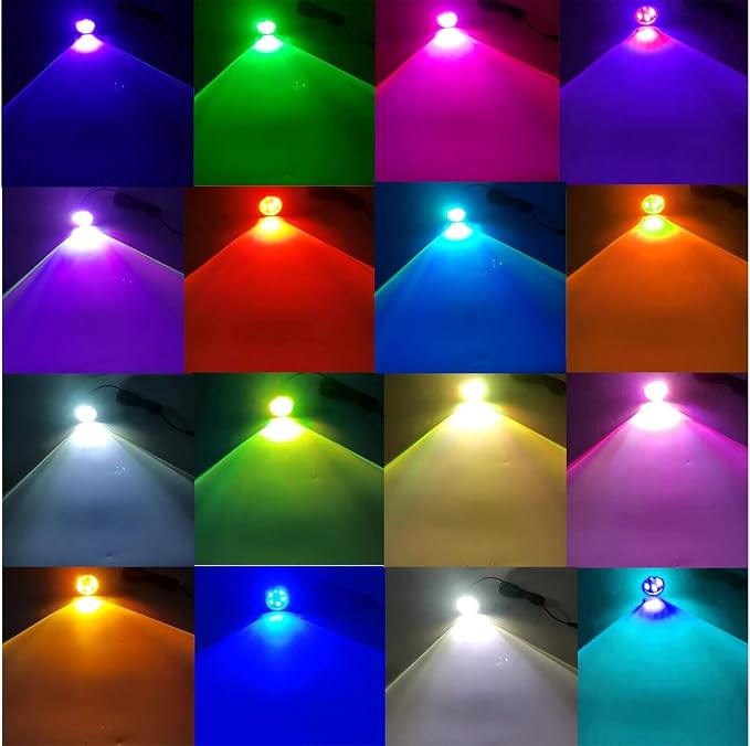 2Pcs RGB 1/2" NPT LED Boat Drain Plug Light Underwater Light,Boat Trailer Lights,DC 12V,No Holes to Drill,RF APP Control Marine LED Lamp for Fishing Swimming Diving