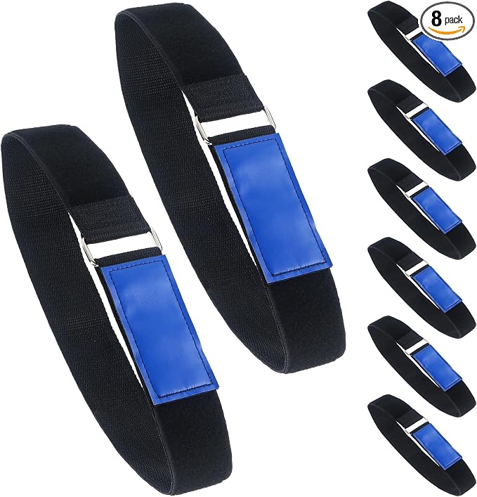 Ladder Rack Tie Down Straps Reusable Straps Adjustable with Nylon Hook and Loop for Ladder RV Truck or Boat 33''x 2’' Pack 8