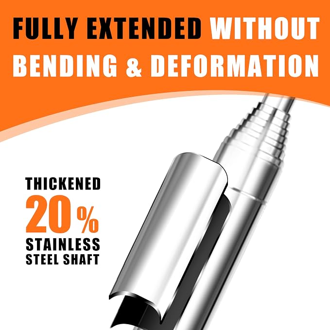 BIRDIEBLAST Golf Ball Retriever Telescopic, with Golf Ball Grabber for End of Putter, 9Ft/12Ft/16.3Ft/20Ft Professional Stainless Steel Golf Ball Retriever for Water