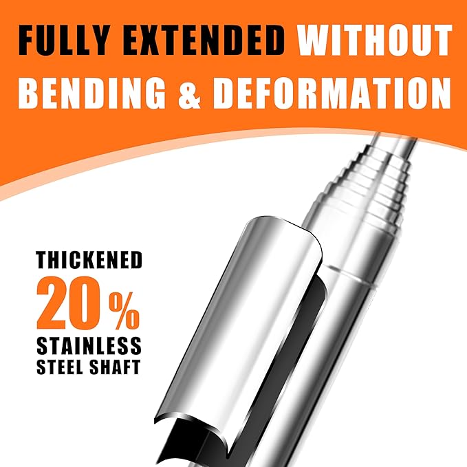 BIRDIEBLAST Golf Ball Retriever Telescopic, with Golf Ball Grabber for End of Putter, 9Ft/12Ft/16.3Ft/20Ft Professional Stainless Steel Golf Ball Retriever for Water