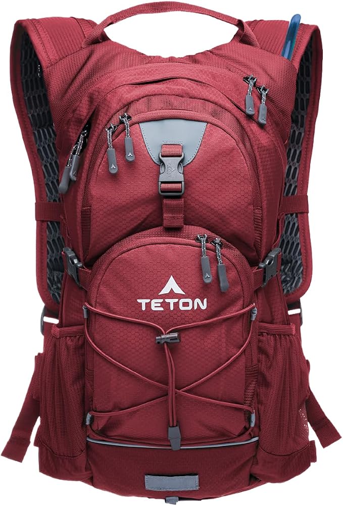Teton Oasis/Trailrunner Hydration Backpack – Lightweight Water Pack with 2L/3L Bladder for Hiking, Running, Cycling, Biking 18L/22L Sizes – Sewn-in Rain Cover – Fits Men and Women