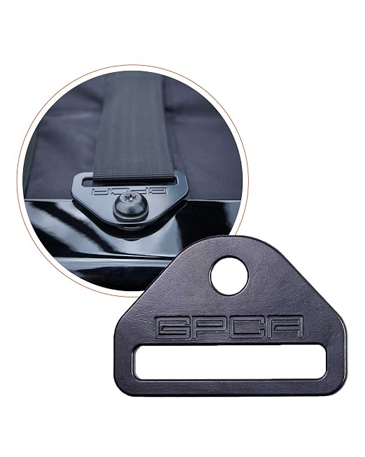 GPCA - Tie Down Metal D-Plates/D-Buckles, Easy-to-Install Truck Tie Downs, Compatible with Cargo Cover Mounts, Heavy-Duty Jeep Wrangler Accessories for 4xe, JL, JT, JK, TJ and More, 3mm, 6 Packs