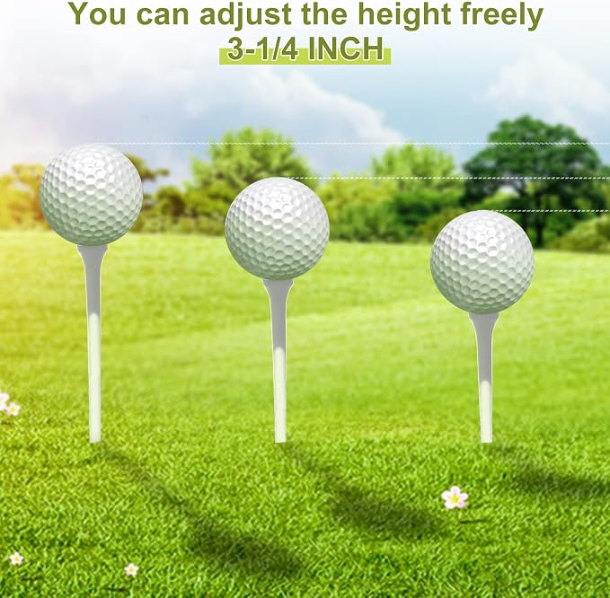Vinsot 1000 Pcs Golf Tees Bulk 3-1/4'' Wooden Tees for Driving Range, Golf Club Accessories for Men Dad