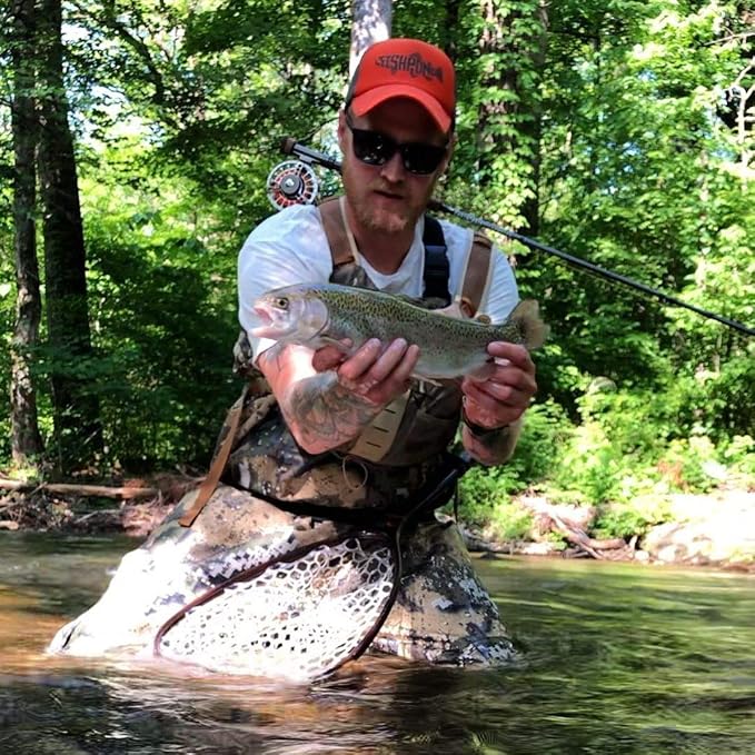 BASSDASH Breathable Ultra Lightweight Chest Stocking Foot Fishing Hunting Waders for Men
