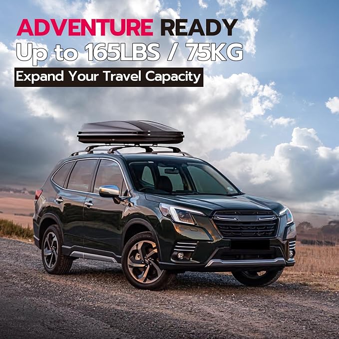 165lbs Roof Rack Cross Bars Compatible with Subaru Forester 2014-2026 Aluminum Crossbars Rooftop Cargo Bars Kayak Bike Luggage Snowboard Carrier